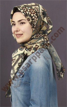 %100 Pamuk Şal Eşarp 1040-6