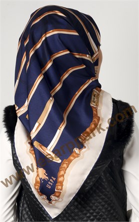 102-0007-04 U.S POLO ASSN EŞARP LACİVERT SOMON