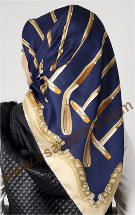 102-0007-07 U.S POLO ASSN EŞARP LACİVERT GOLD