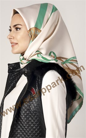 102-0008-01 U.S POLO ASSN EŞARP KREM MİNT