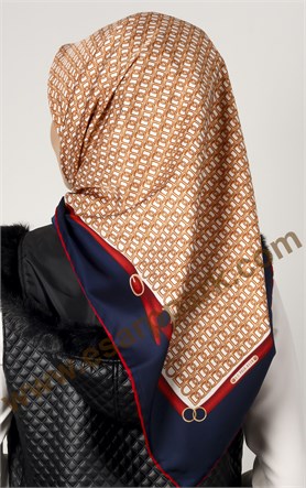 102-0019-06 U.S POLO ASSN EŞARP EKRU LACİVERT
