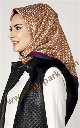 102-0019-06 U.S POLO ASSN EŞARP EKRU LACİVERT