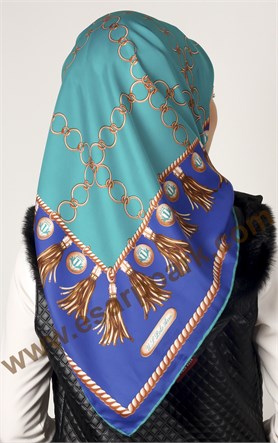 102-0020-09 U.S POLO ASSN EŞARP MAVİ MİNT