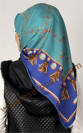 102-0020-09 U.S POLO ASSN EŞARP MAVİ MİNT