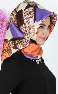 6105230-332 PİERRE CARDİN İPEK TURUNCU KAHVE