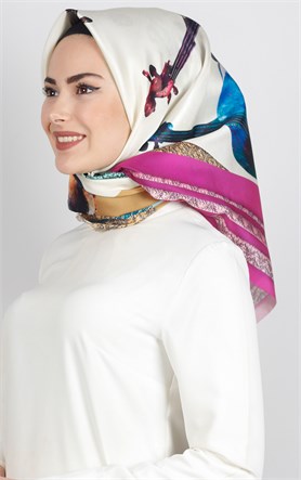 Piramit Tafta Dijital Eşarp 1923-7