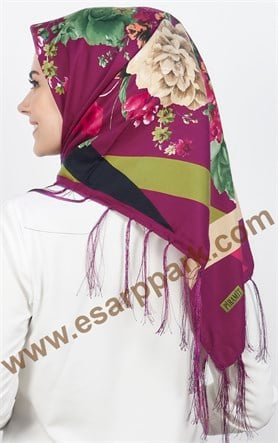 111-0001-05 PİRAMİT PÜSKÜLLÜ EŞARP 