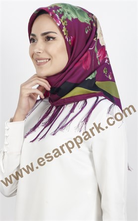 111-0001-05 PİRAMİT PÜSKÜLLÜ EŞARP 