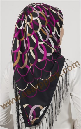 111-0002-02 PİRAMİT PÜSKÜLLÜ EŞARP 