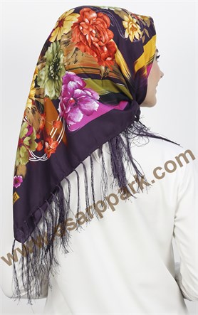 111-0006-03 PİRAMİT PÜSKÜLLÜ EŞARP