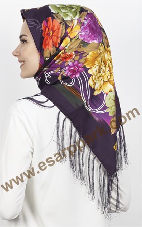 111-0006-03 PİRAMİT PÜSKÜLLÜ EŞARP