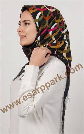 111-0006-06 PİRAMİT PÜSKÜLLÜ EŞARP 