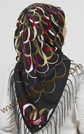 111-0006-06 PİRAMİT PÜSKÜLLÜ EŞARP 