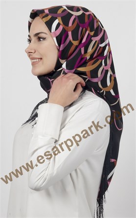 111-0010-06 PİRAMİT PÜSKÜLLÜ EŞARP