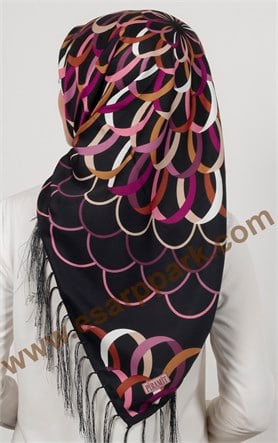 111-0010-06 PİRAMİT PÜSKÜLLÜ EŞARP