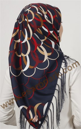 111-0010-11 PİRAMİT PÜSKÜLLÜ EŞARP