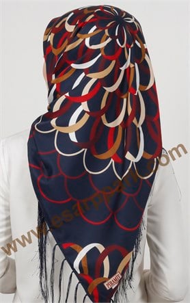 111-0010-11 PİRAMİT PÜSKÜLLÜ EŞARP