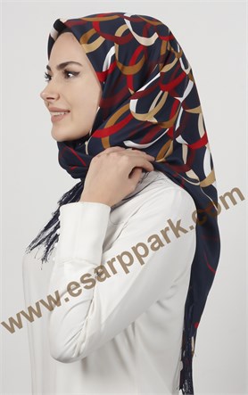 111-0010-11 PİRAMİT PÜSKÜLLÜ EŞARP