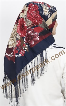 111-0011-10 PİRAMİT PÜSKÜLLÜ EŞARP 