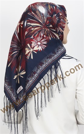 111-0011-12  PİRAMİT PÜSKÜLLÜ EŞARP