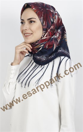 111-0011-12  PİRAMİT PÜSKÜLLÜ EŞARP