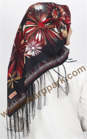 111-0011-20 PİRAMİT PÜSKÜLLÜ EŞARP