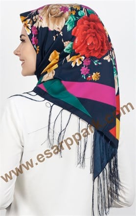 111-0011-25 PİRAMİT PÜSKÜLLÜ EŞARP