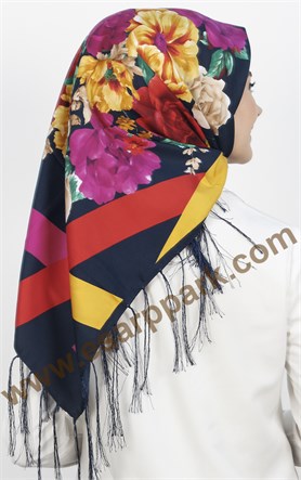 111-0011-25 PİRAMİT PÜSKÜLLÜ EŞARP