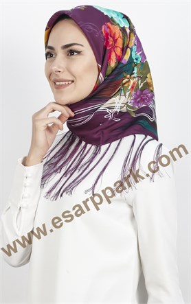 111-0012-02 PİRAMİT PÜSKÜLLÜ EŞARP