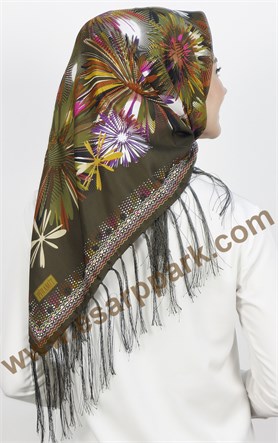 111-0012-03 PİRAMİT PÜSKÜLLÜ EŞARP