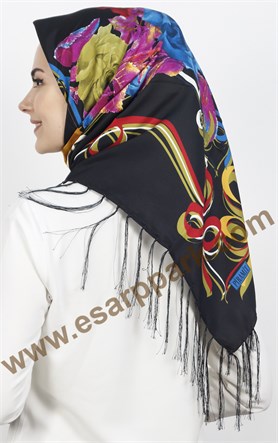 111-0012-04 PİRAMİT PÜSKÜLLÜ EŞARP