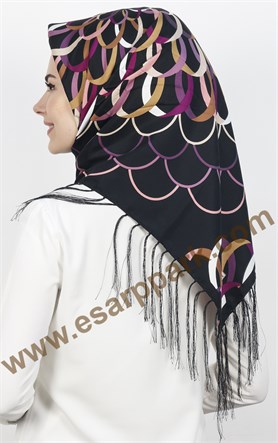 111-0012-05 PİRAMİT PÜSKÜLLÜ EŞARP