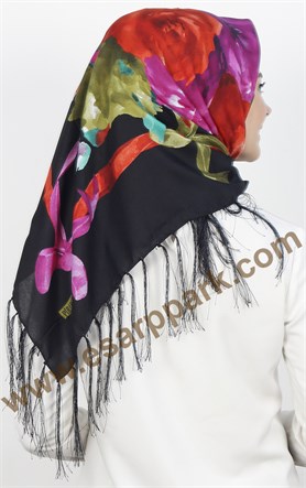 111-0012-06 PİRAMİT PÜSKÜLLÜ EŞARP