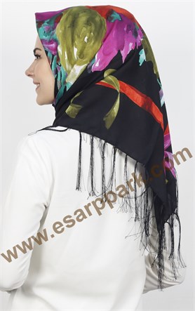 111-0012-06 PİRAMİT PÜSKÜLLÜ EŞARP