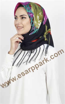 111-0012-06 PİRAMİT PÜSKÜLLÜ EŞARP