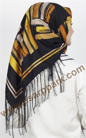 111-0012-07 PİRAMİT PÜSKÜLLÜ EŞARP