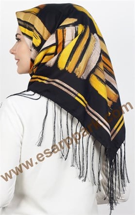 111-0012-07 PİRAMİT PÜSKÜLLÜ EŞARP