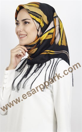 111-0012-07 PİRAMİT PÜSKÜLLÜ EŞARP