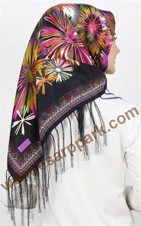 111-0012-10 PİRAMİT PÜSKÜLLÜ EŞARP