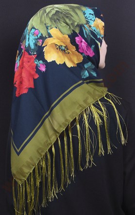 111-0013-09 PİRAMİT PÜSKÜLLÜ EŞARP