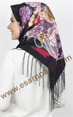 111-0013-10 PİRAMİT PÜSKÜLLÜ EŞARP