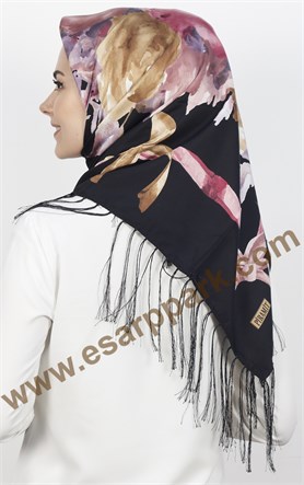 111-0013-20 PİRAMİT PÜSKÜLLÜ EŞARP