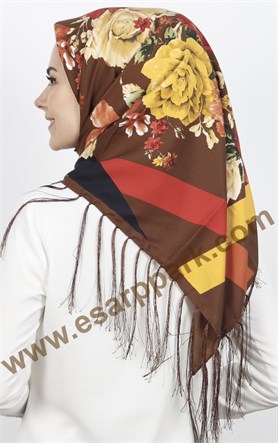 111-0013-31  PİRAMİT PÜSKÜLLÜ EŞARP