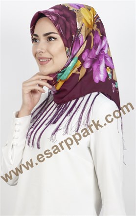 111-0013-32  PİRAMİT PÜSKÜLLÜ EŞARP