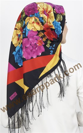 111-0013-35  PİRAMİT PÜSKÜLLÜ EŞARP