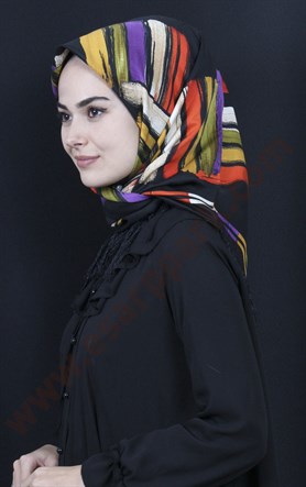 111-0013-36  PİRAMİT PÜSKÜLLÜ EŞARP