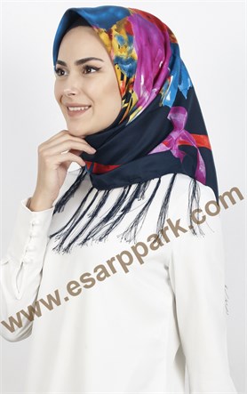 111-0013-39  PİRAMİT PÜSKÜLLÜ EŞARP