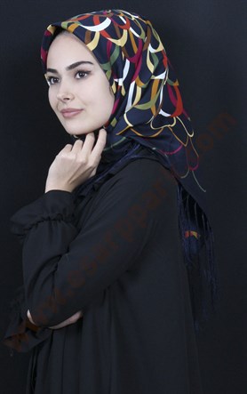 111-0013-40  PİRAMİT PÜSKÜLLÜ EŞARP