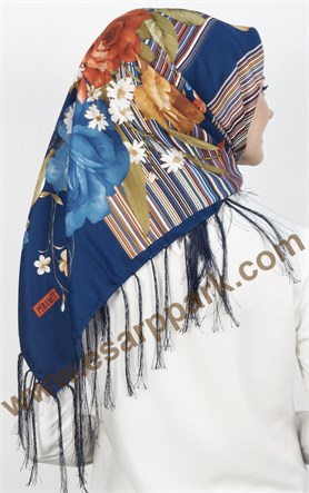 111-0014-04 PİRAMİT PÜSKÜLLÜ EŞARP