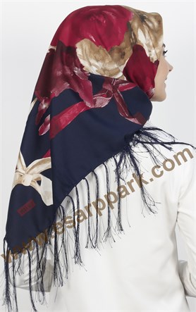 111-0014-05 PİRAMİT PÜSKÜLLÜ EŞARP